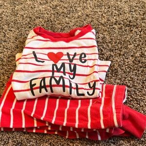 Old Navy Red and White Kids Pajama Set